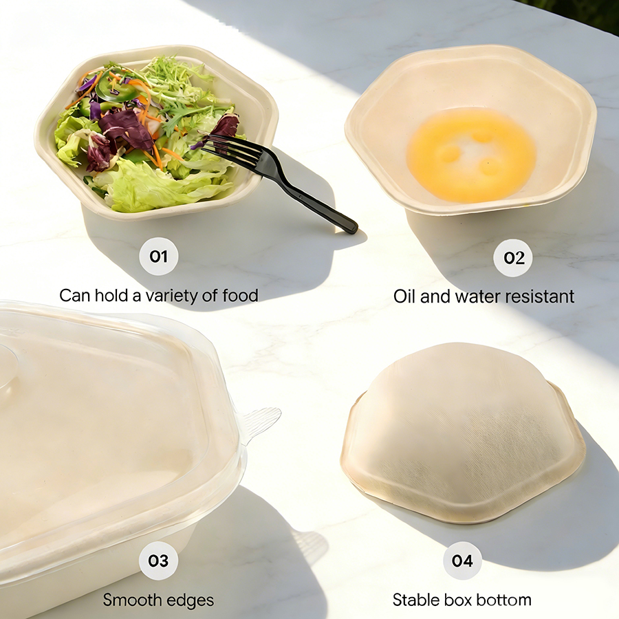 Bagasse Hexagonal Bowls