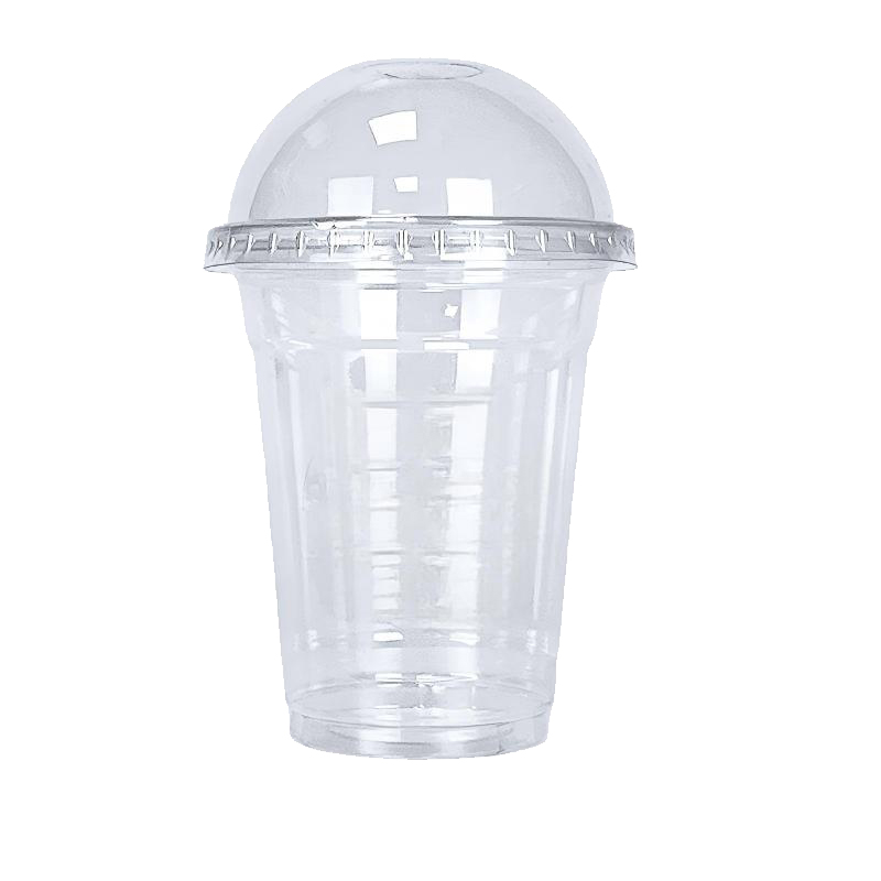 Wholesale Clear Plastic Cold Cup with Dome Lid
