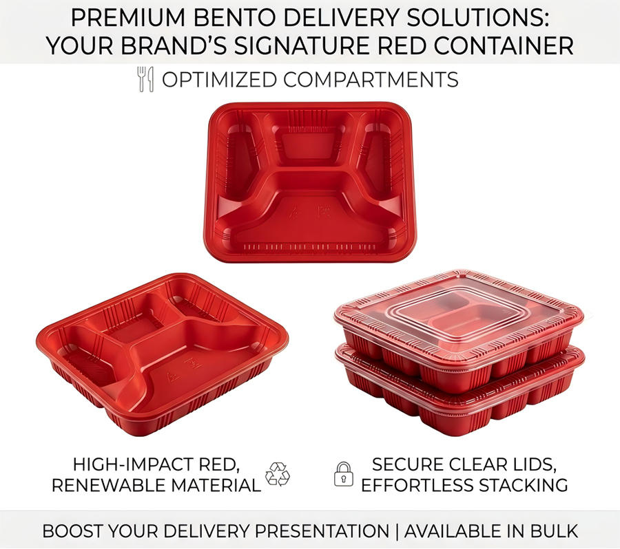 4 Compartment Train Meal Tray