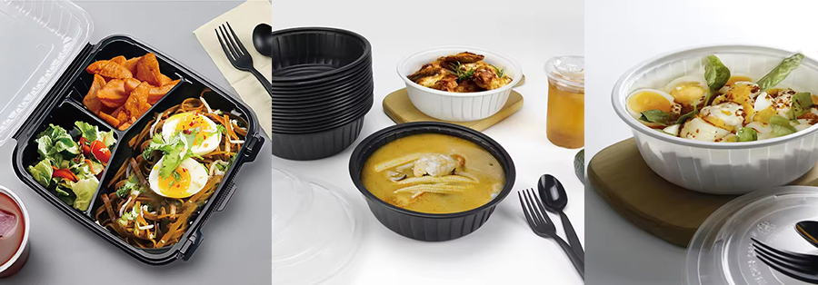 Plastic MicrowaveableTake-out Food Containers