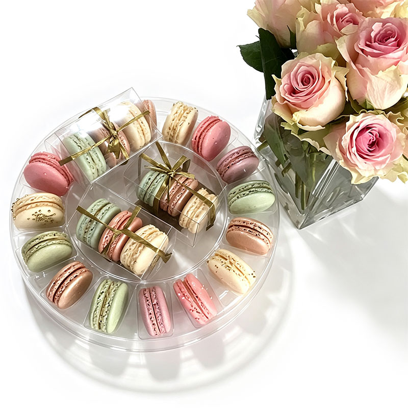 Custom Food Grade PET Macaron Round Tray