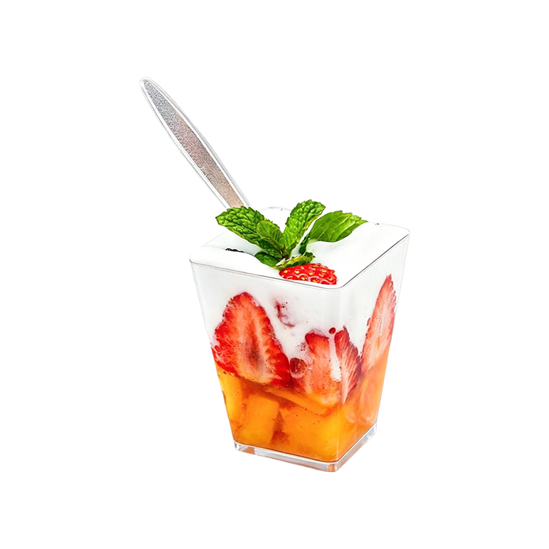 Wholesale Clear Square Ice Cream Cups