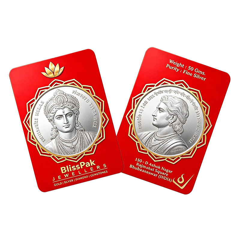 Custom 50 Gram Silver Coin Blister Card