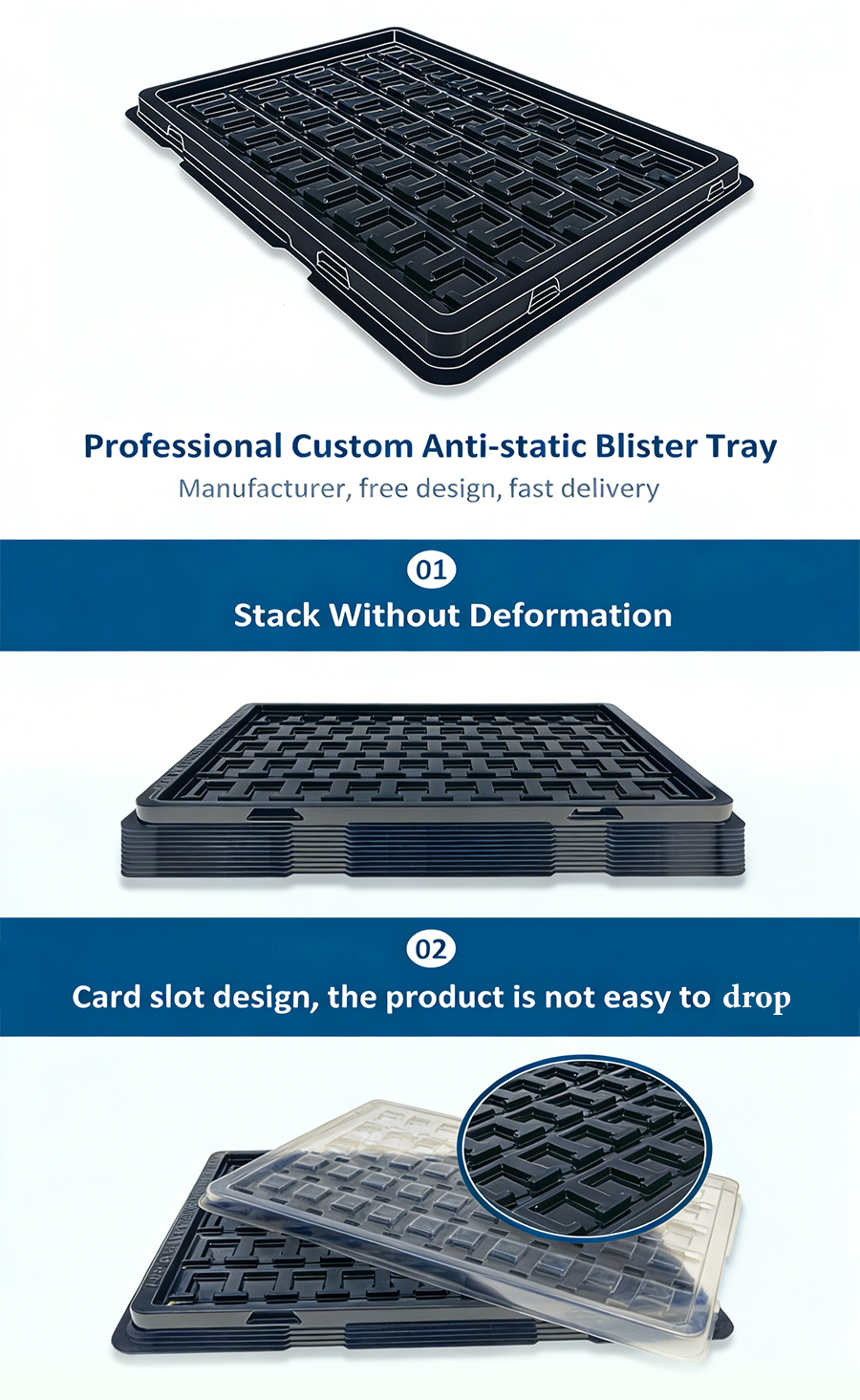 Industrial Electronic Component Blister Tray