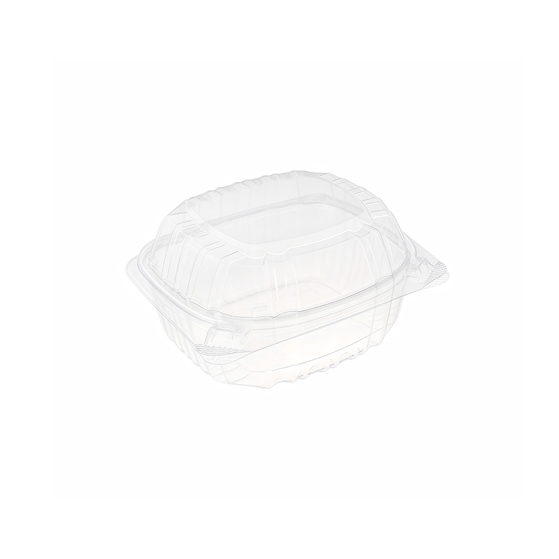 Clear Plastic Hamburger Clamshell with Hinged Lid