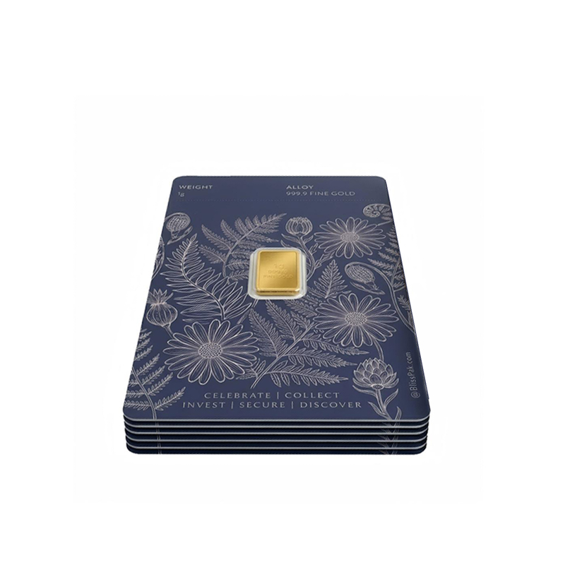 Custom 1 Gram Gold Bar Blister Card 