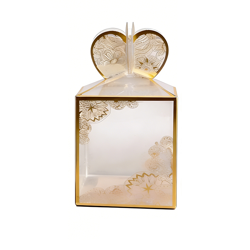 Wholesale Gold Foil Gift Box with Heart Top