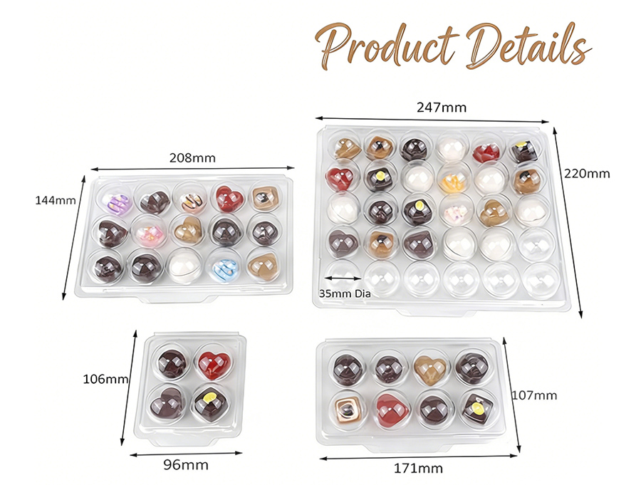Wholesale Truffles Chocolate Plastic Blister Tray