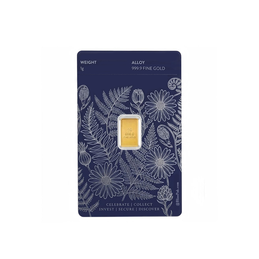 Custom 1 Gram Gold Bar Blister Card 