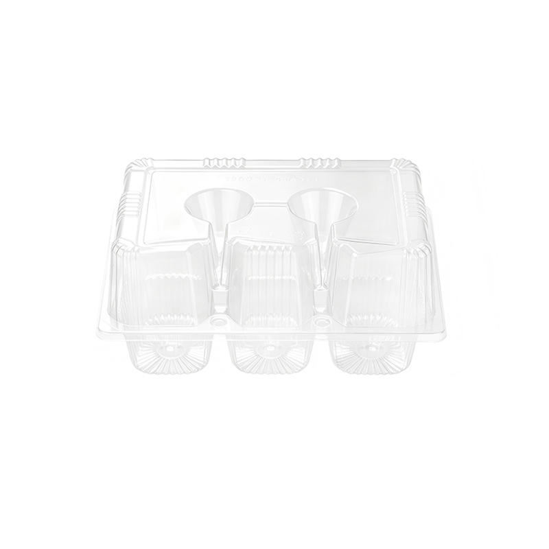 Custom 3 Grid Cake Clamshell Containers
