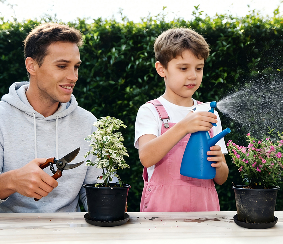 Black Plastic Plant Saucers