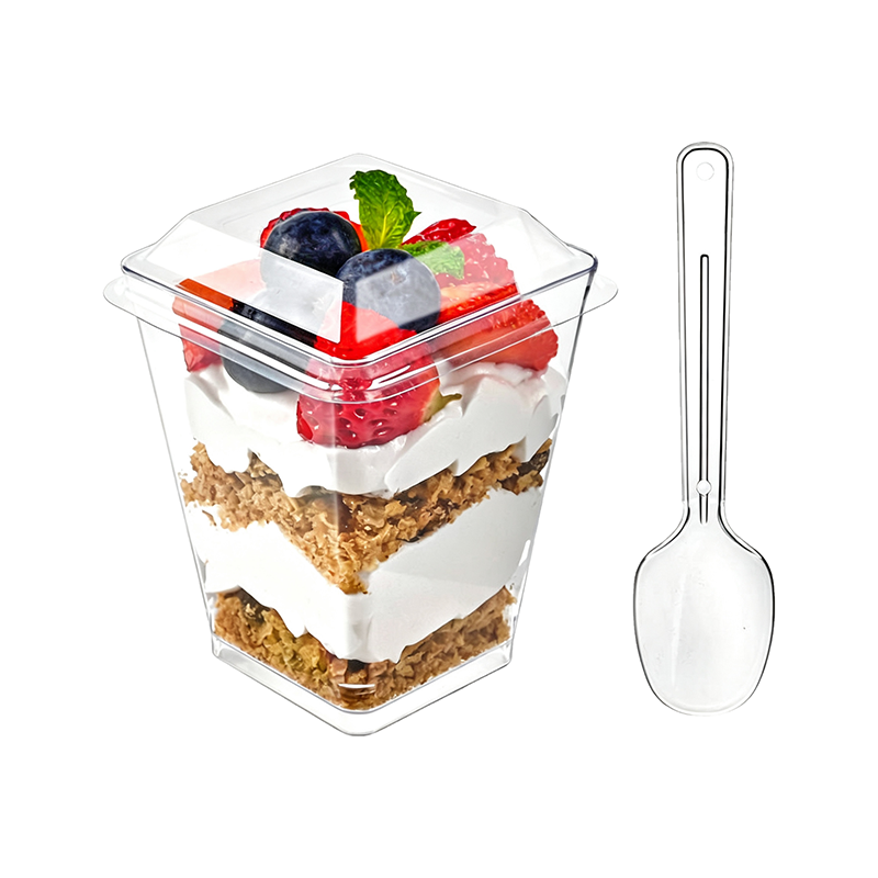 Wholesale Clear Square Ice Cream Cups