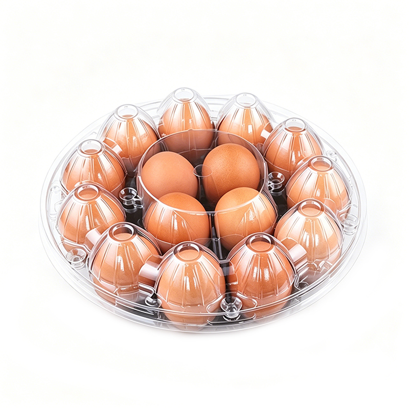 Wholesale 15/18-Cell Round PET Egg Trays