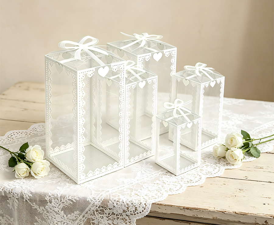Custom Transparent PVC Cube Gift Box