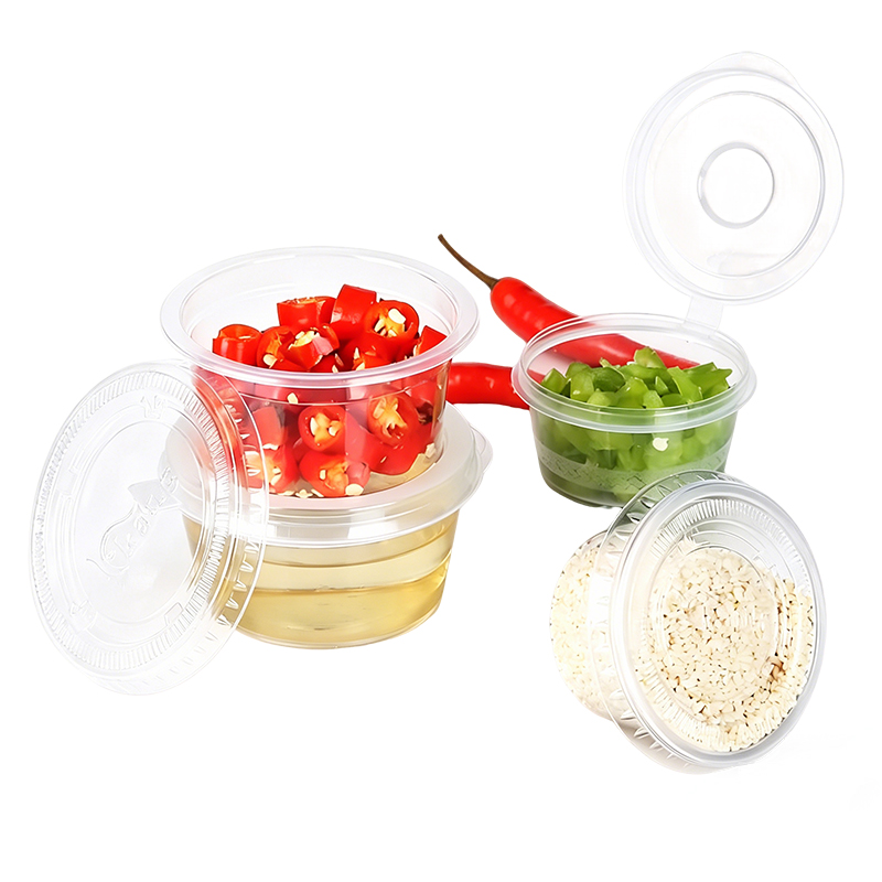 Plastic Sauce Cup with Lid 