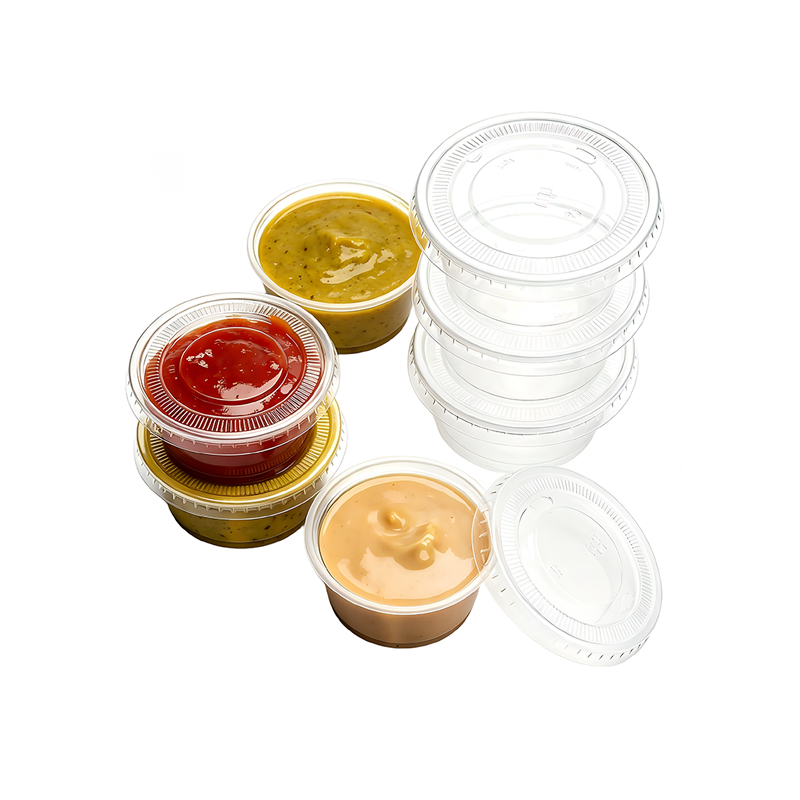 Plastic Sauce Cup with Lid 