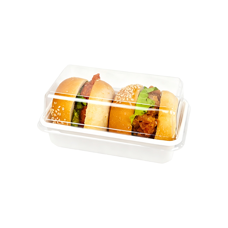 Double Hamburger Clamshell Takeout Box