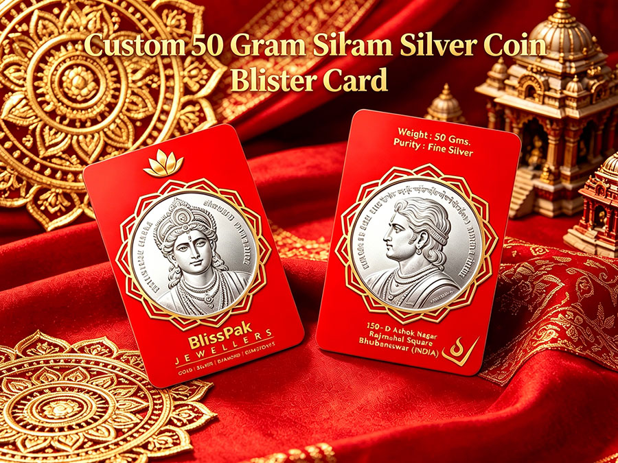 Custom 50 Gram Silver Coin Blister Card