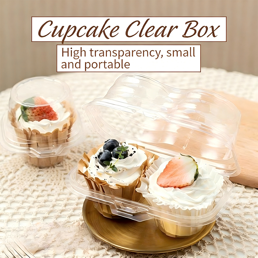 Custom Clear Plastic Cupcake Carry Boxes