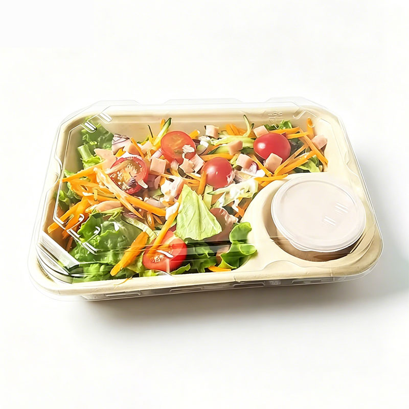 Custom 2 Compartment Bamboo Pulp Container