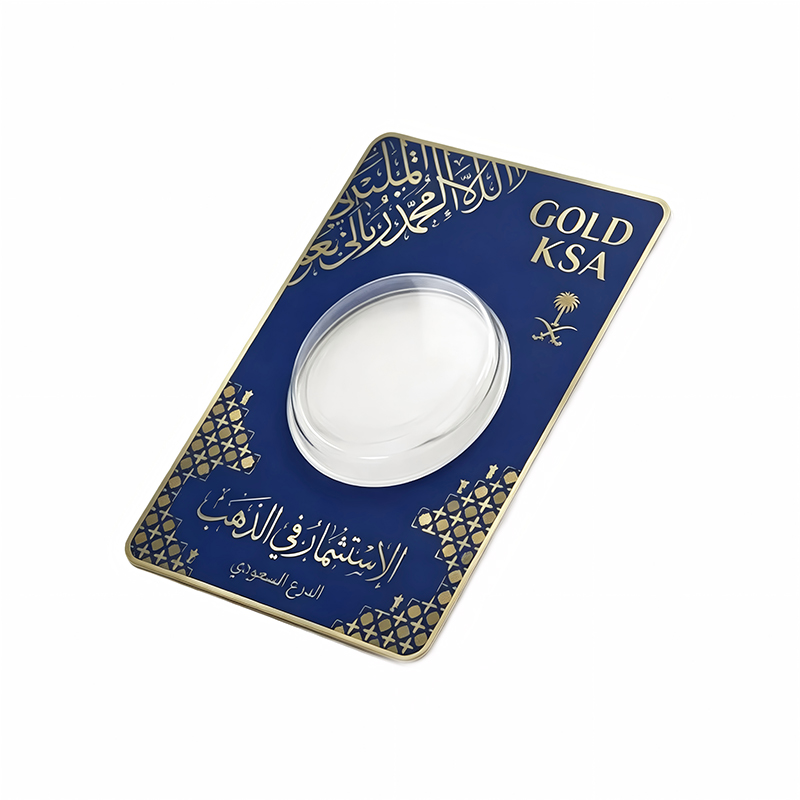 Custom Gold Coin Assay Card Packaging
