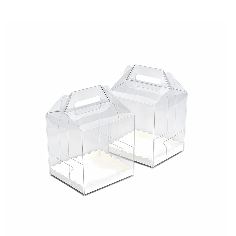 Custom Clear Plastic Cake Containers with Handle