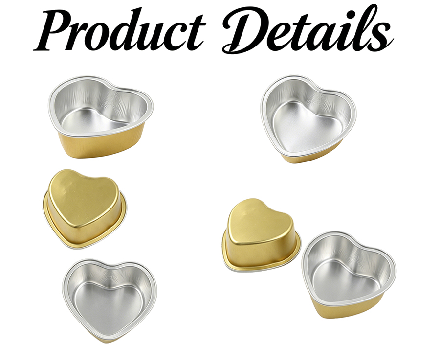 Heart Shaped Aluminum Foil Cake Pans