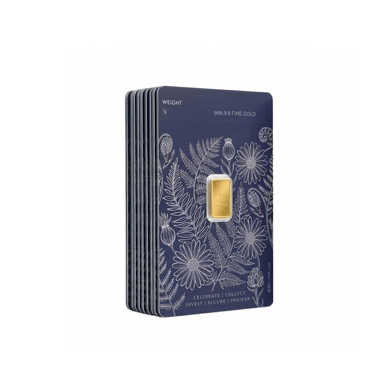 Custom 1 Gram Gold Bar Blister Card 