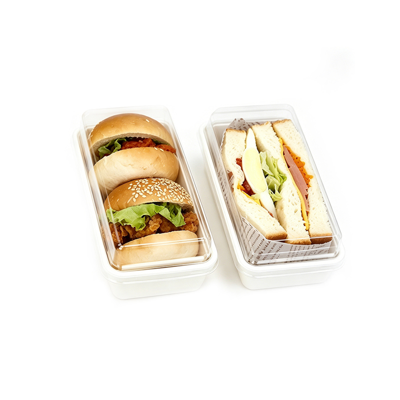 Double Hamburger Clamshell Takeout Box