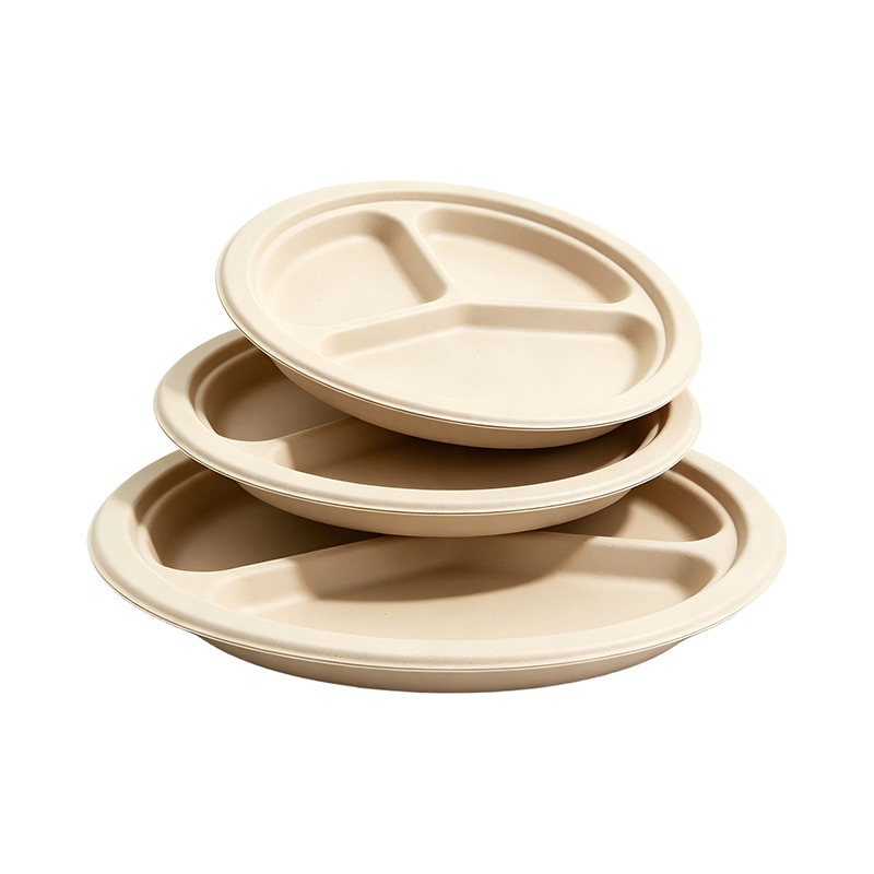 Factory Price Bamboo Pulp Divided Plates