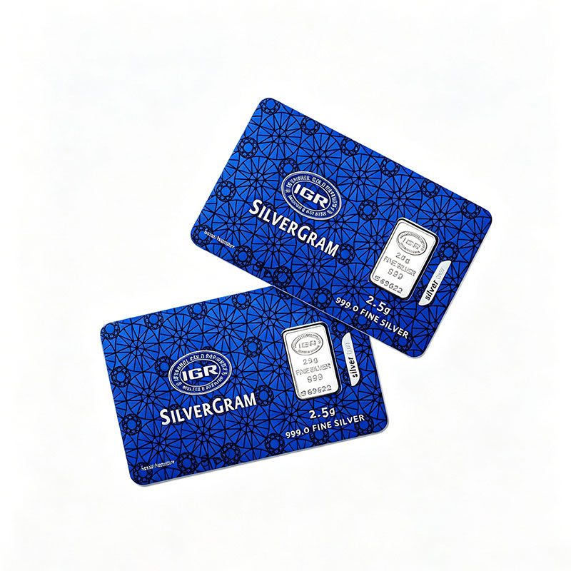 2.5 Gram Silver Bar Blister Packaging