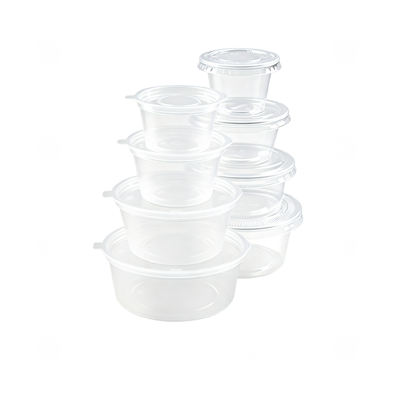 Plastic Sauce Cup with Lid 