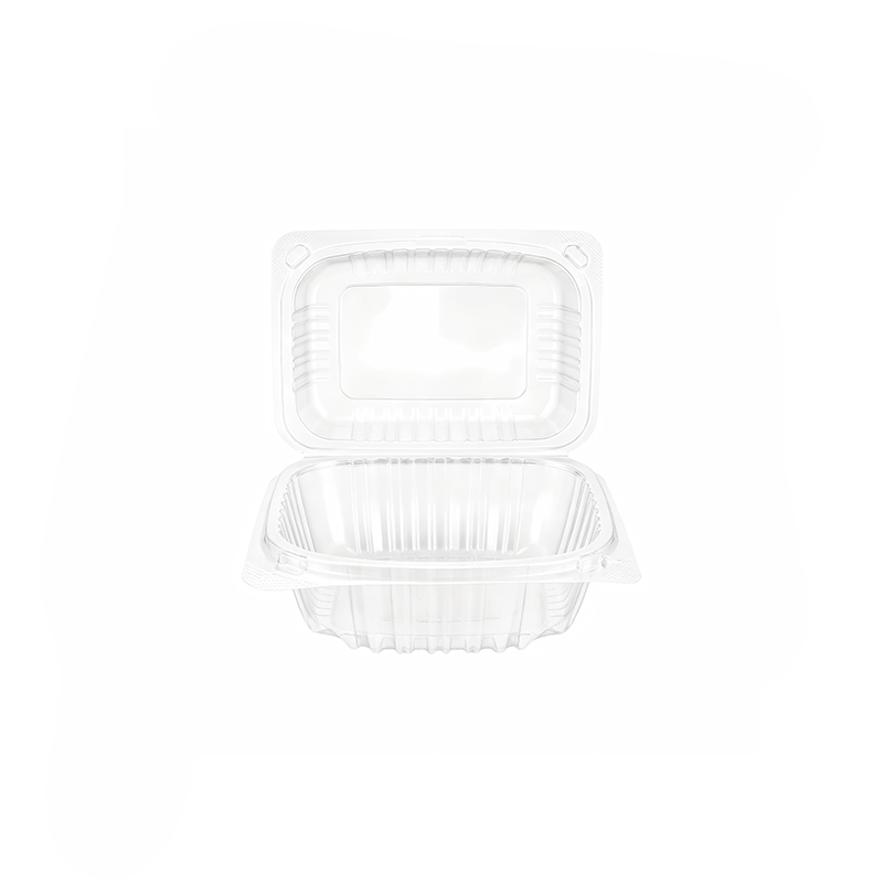 Clear Plastic Hamburger Clamshell with Hinged Lid