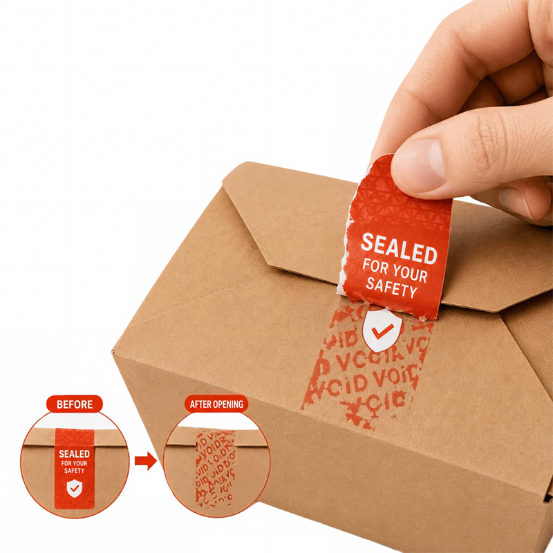 Wholesale Tamper Evident Food Sealing Stickers