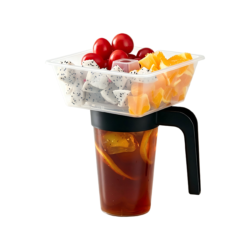 Disposable 2-in-1 Snack Drink Cup