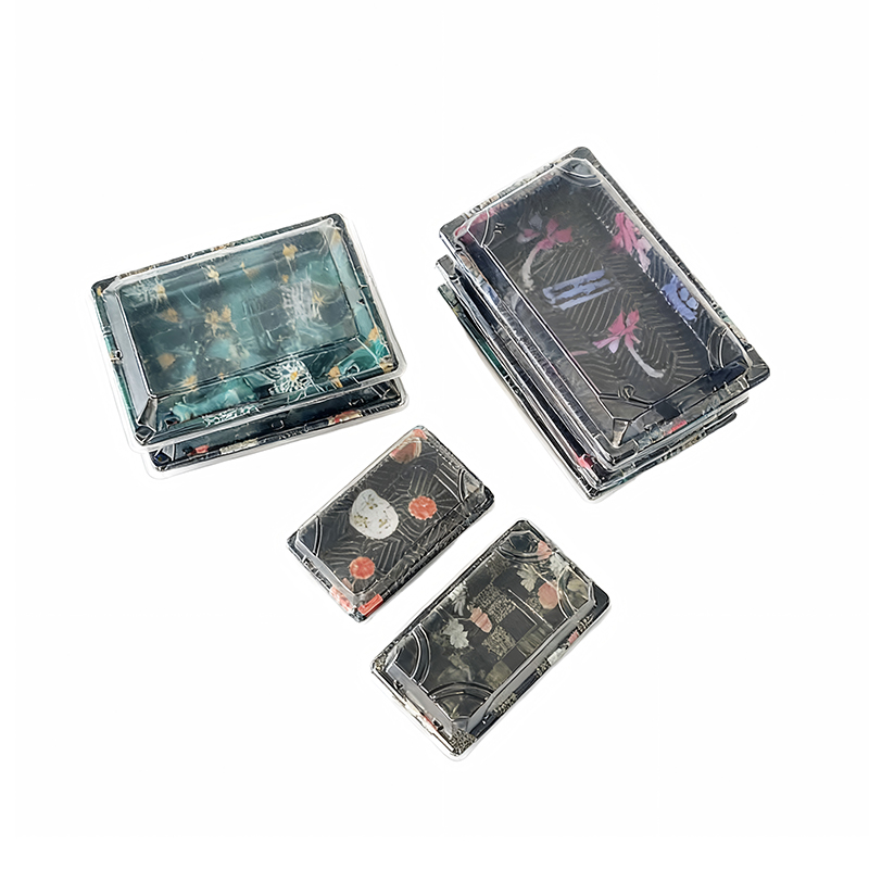 Sushi Takeout Trays with Clear Lids