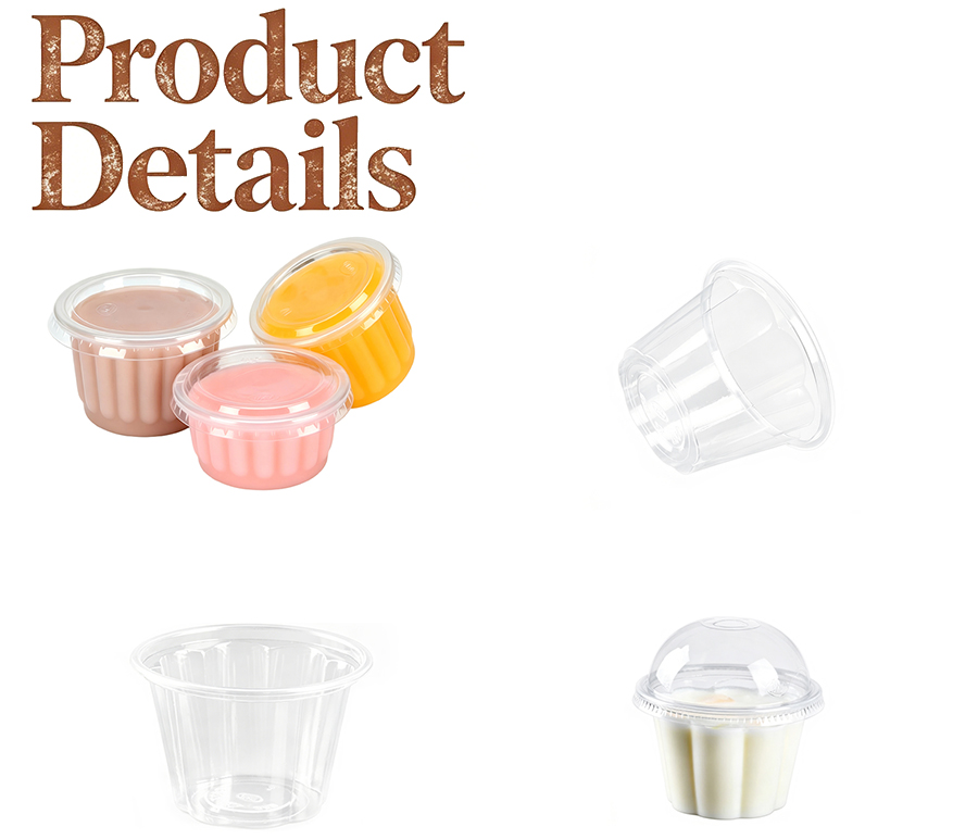 Plastic Blossom Shape Jelly Cups