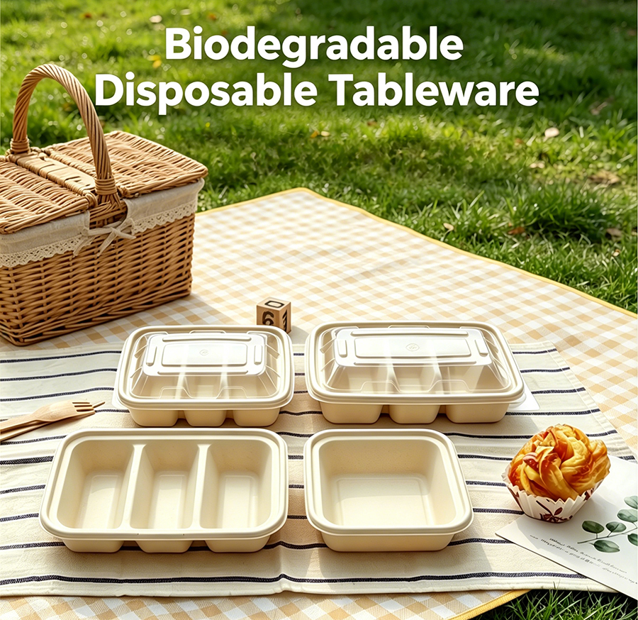 Eco-friendly 5 Compartment Taco Container