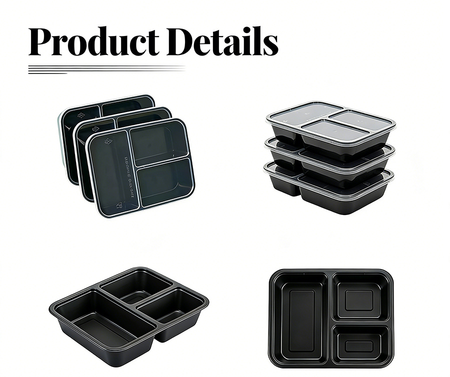 3-Compartment Takeout Blister Tray