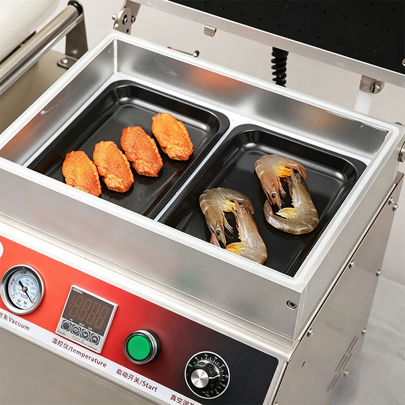 Desktop Vacuum Skin Packing Machine for Food Plastic Containers Tray